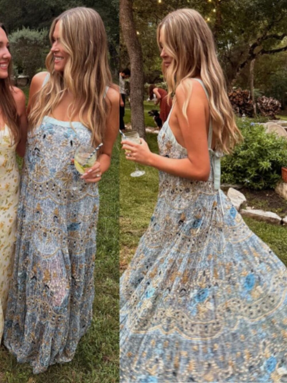 Free People Goldie Dress Porcelain Embroidered Beaded Floral Maxi NWT Size S - Picture 12 of 14